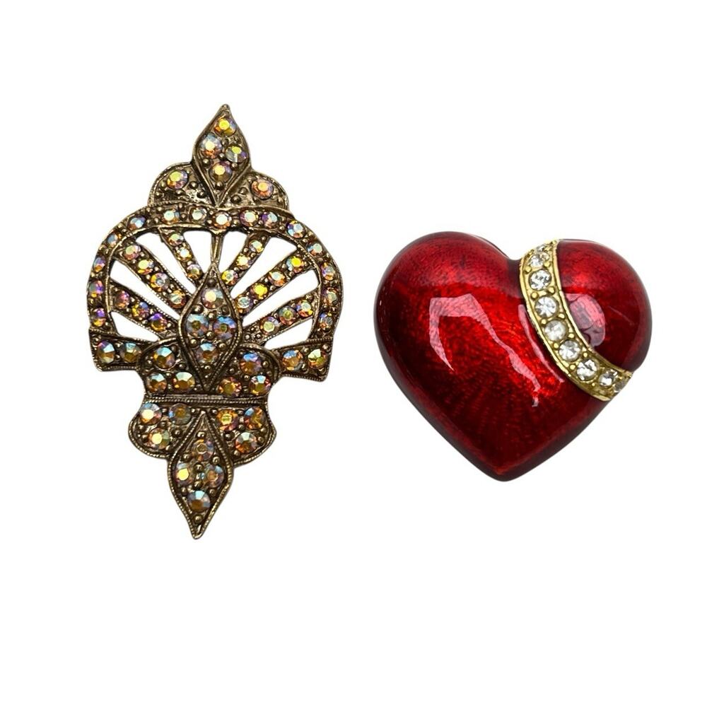 Brooches Mixed Lot 12 Variety Styles Materials Some Signed Wearable Vtg To Now - Picture 4 of 16